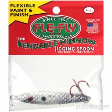 Fle-Fly Bendable Minnow Jigging Spoon, 1 oz, Black 550260963